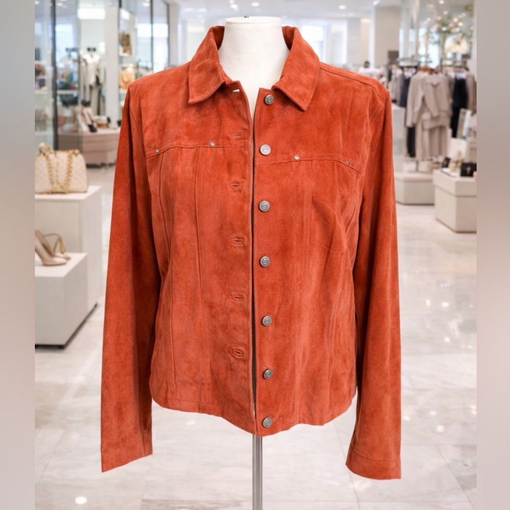 Live a Little Coral Suede Genuine Leather Jacket